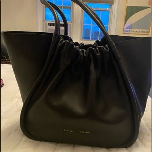 Proenza Schouler Ruched Large Leather Tote Black